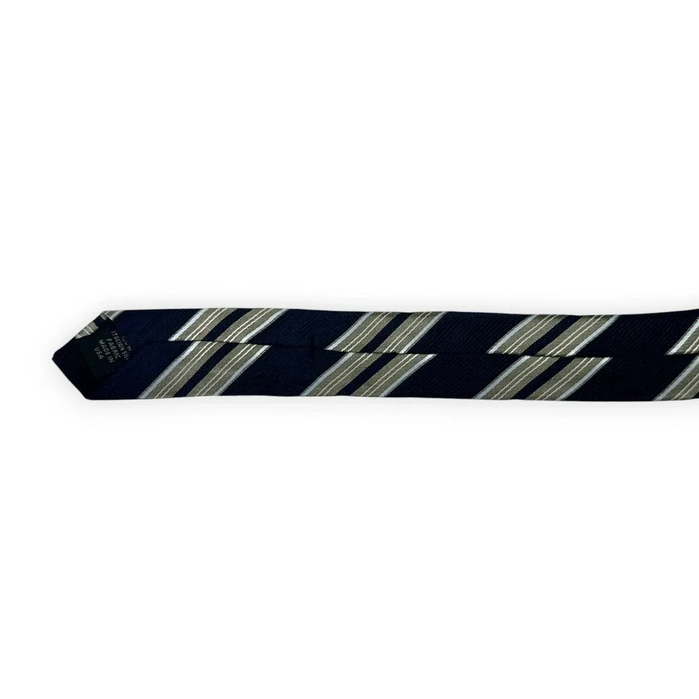 Express Mens‎ Silk Tie 62 x 3.5 LONG Navy Silver Stripe Business Tall Formal USA